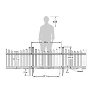 No-Dig White Vinyl Picket Fence Kit