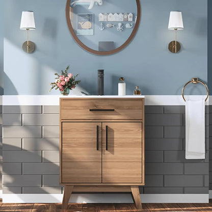 Mid-Century Modern Vanity with Sink Combo