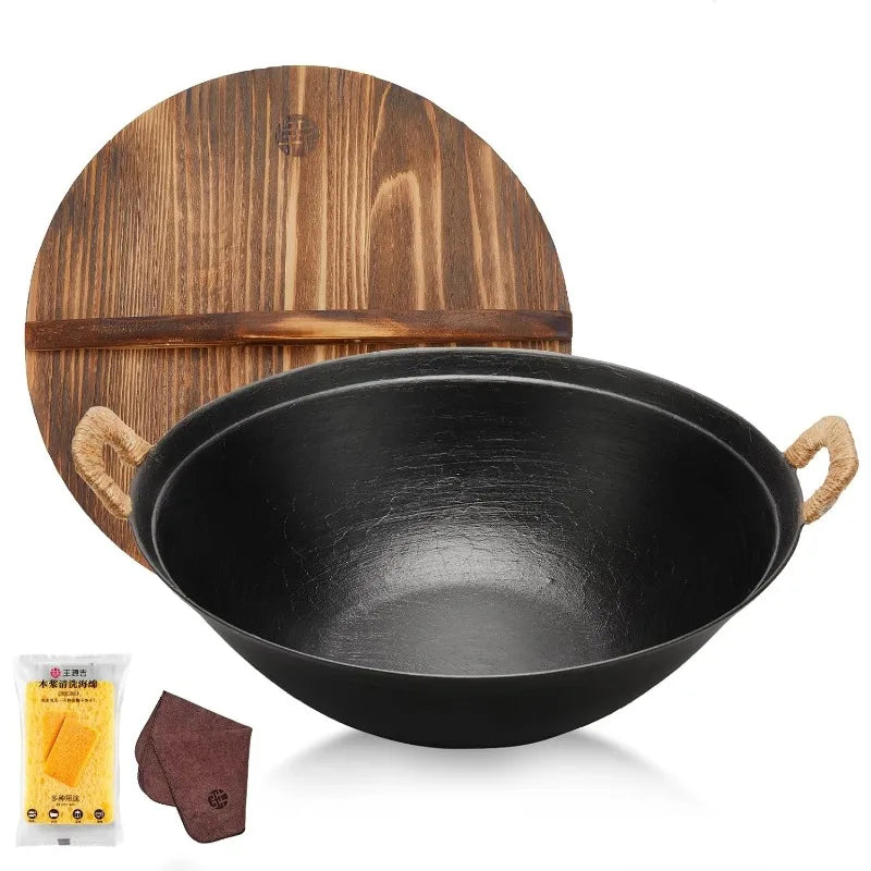 Cast Iron Wok Pan