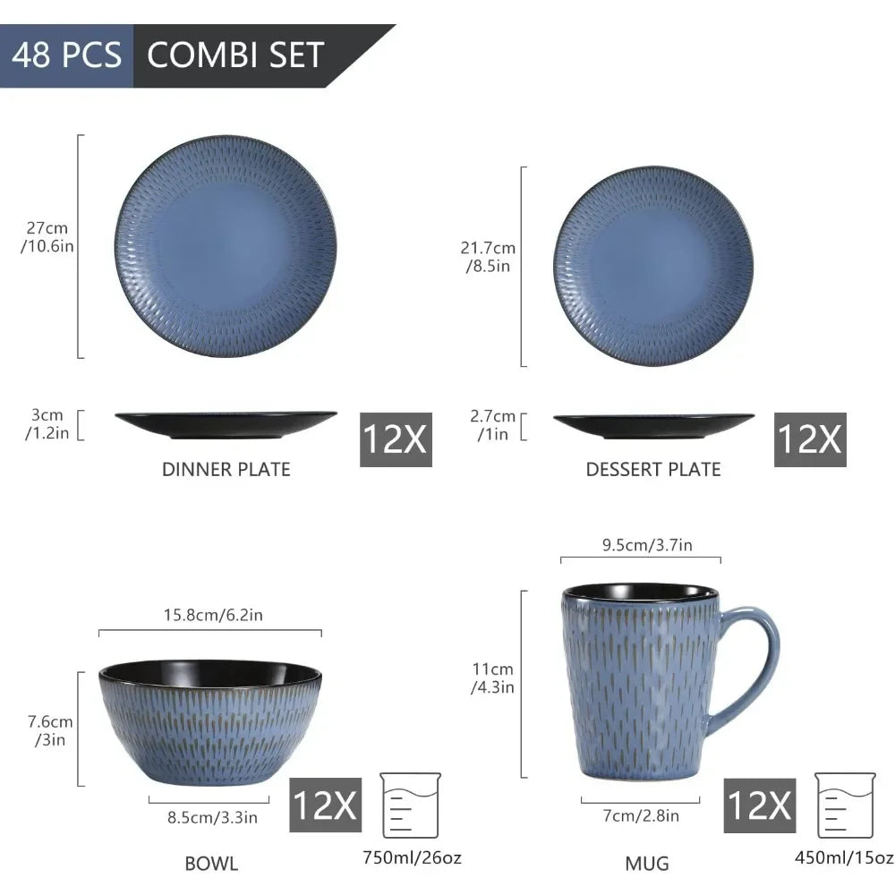 Retro Blue Tableware