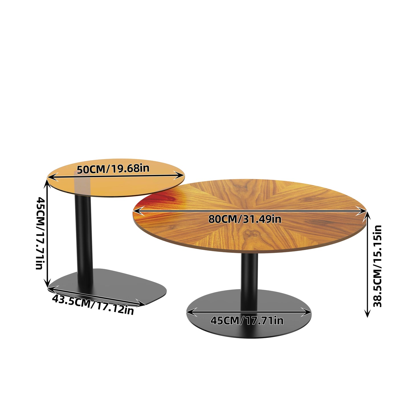 Set Of 2 Round Coffee Table