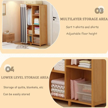 Adjustable Height Storage of Wardrobe