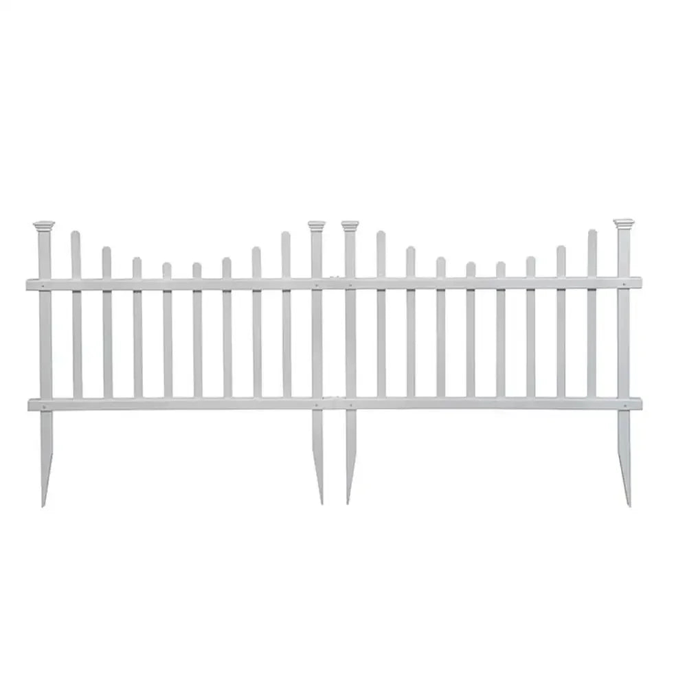 No-Dig White Vinyl Picket Fence Kit