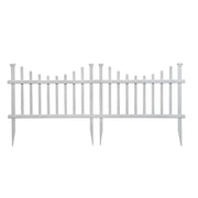 No-Dig White Vinyl Picket Fence Kit