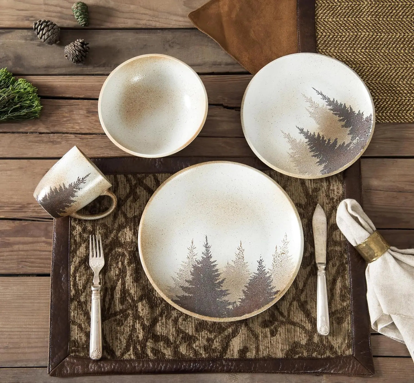 Pine Tree Theme Dishware Set