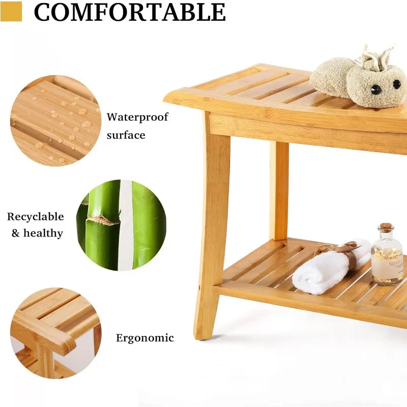 Bamboo Shower Bench