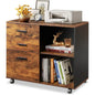 3-Drawer Wood File Cabinet