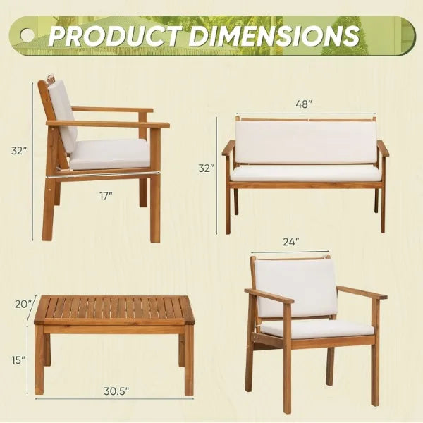 Patio Furniture  Outdoor Acacia Wood