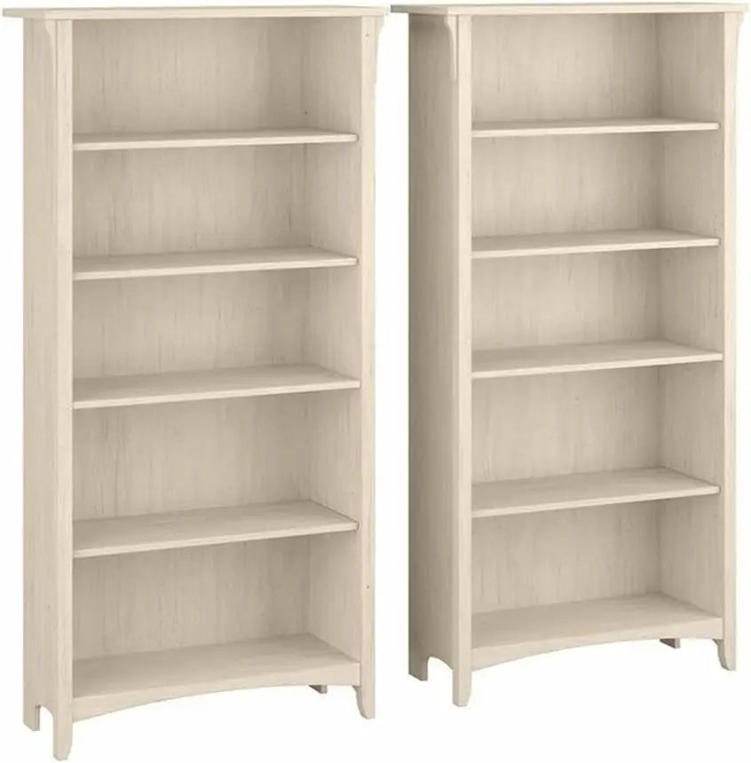 Bush Furniture 5 Shelf Bookcase - Set of 2