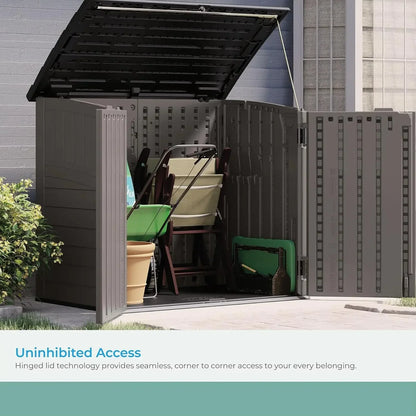 4' x 2' Horizontal Storage Shed -