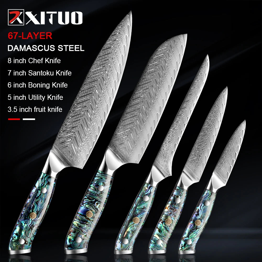 Chef Knife Set Kitchen Cooking