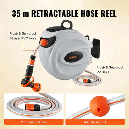 Retractable Hose Reel Wall-Mounted