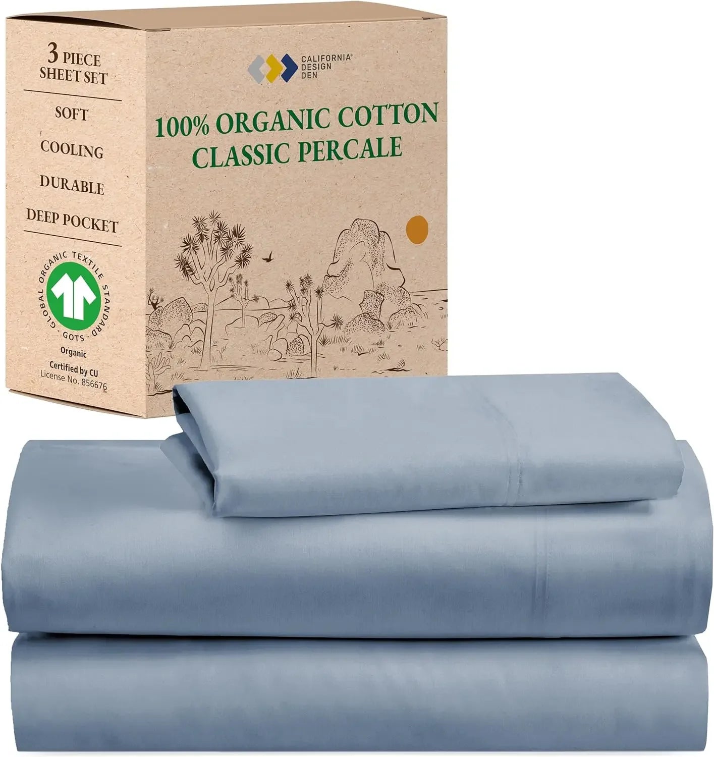 100% Organic Cotton Queen Sheet Set