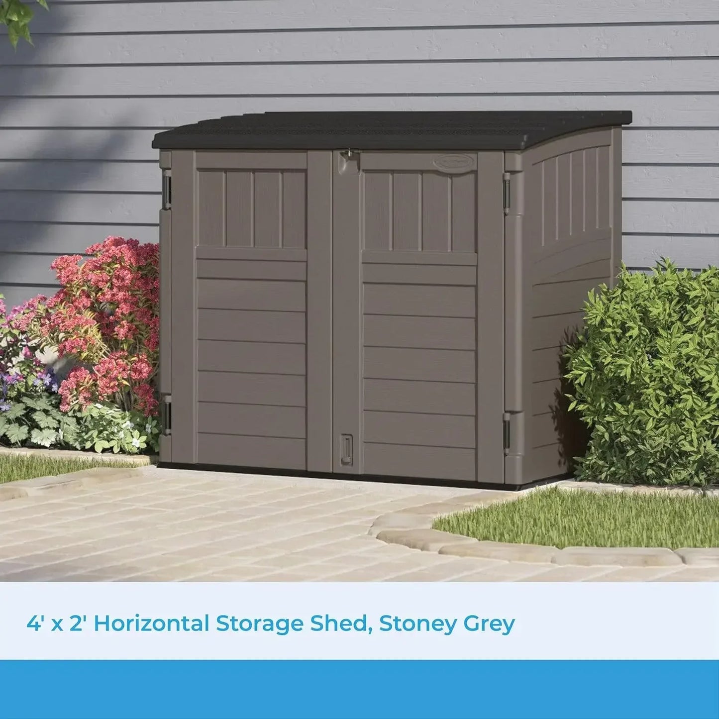 4' x 2' Horizontal Storage Shed -