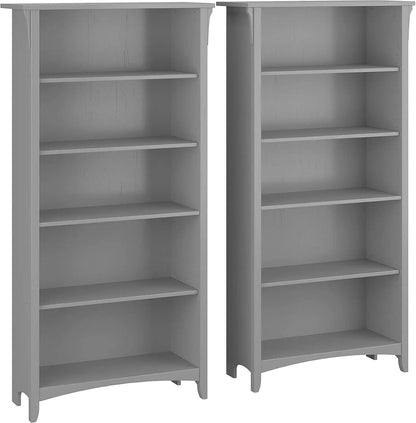 Bush Furniture 5 Shelf Bookcase - Set of 2