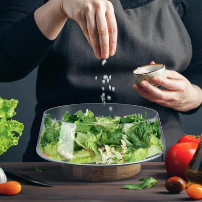 Large Glass Salad Bowl Set