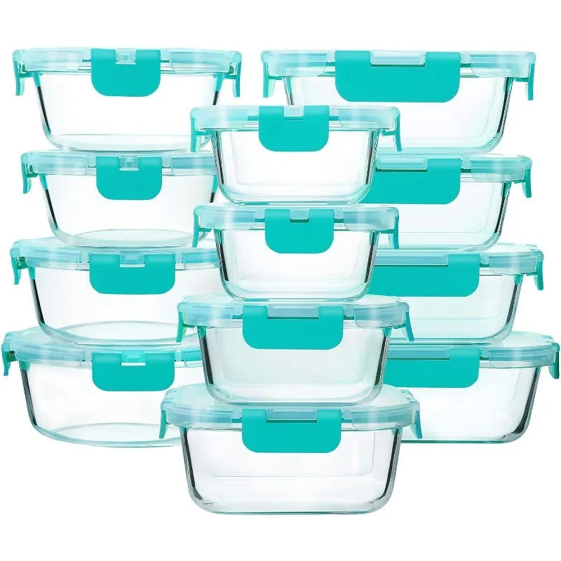 24-Piece Glass Food Storage Containers