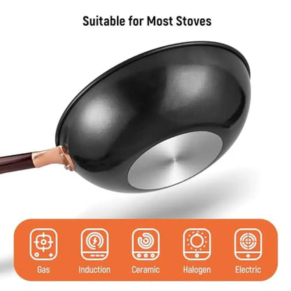 Nonstick Wok Pan with Lid Steamer