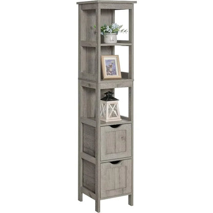 Bathroom Storage Cabinet 2 Drawers  3  Shelves