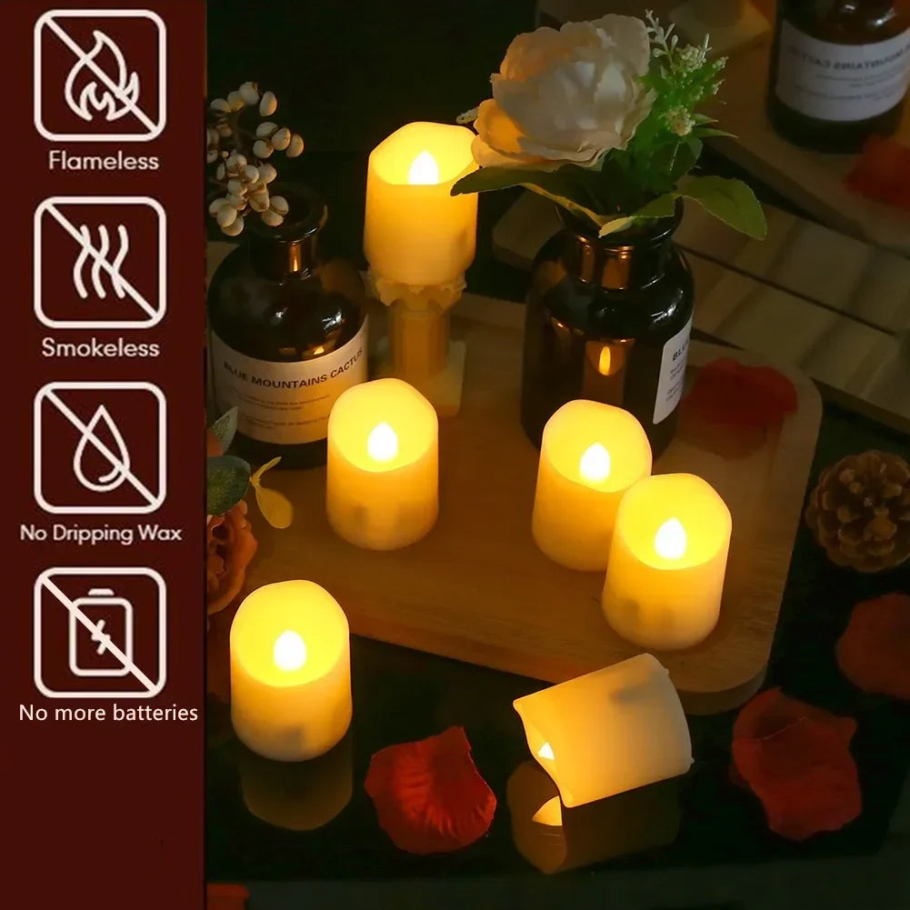 Rechargeable Flameless Votive Candles Remote Control