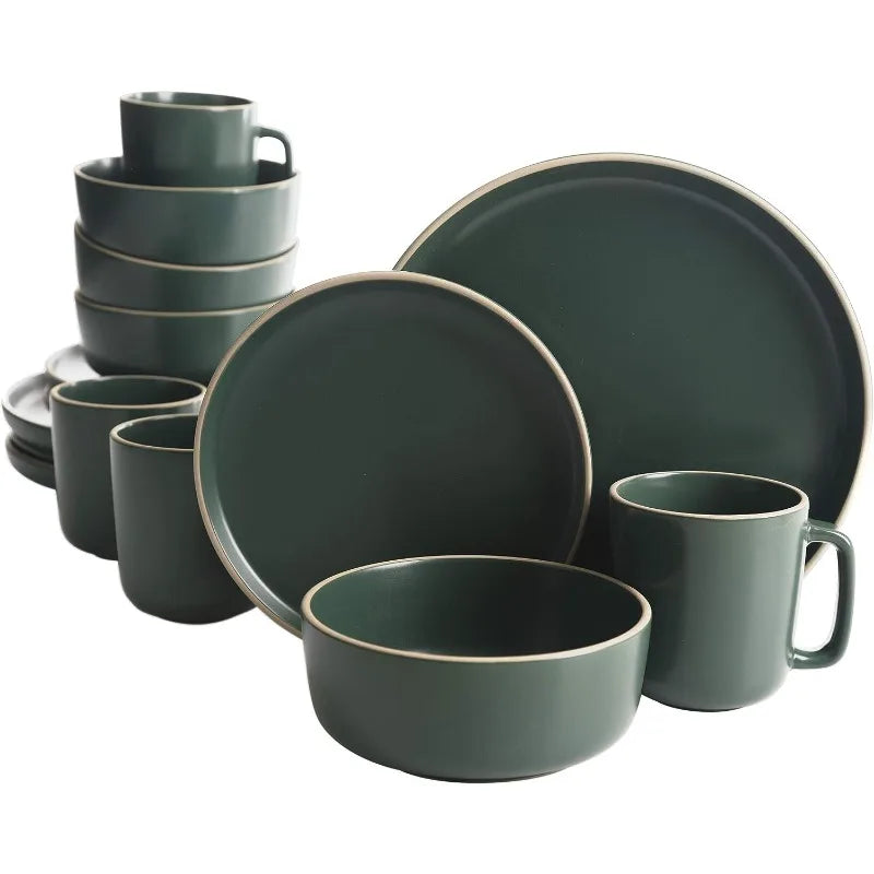 16 Piece Round Kitchen Dinnerware Set