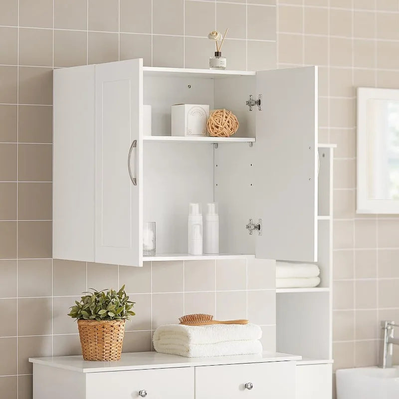 White Bathroom Kitchen Wall Cabinet