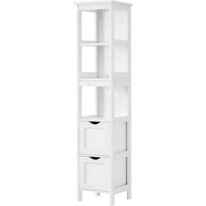 Bathroom Storage Cabinet 2 Drawers  3  Shelves