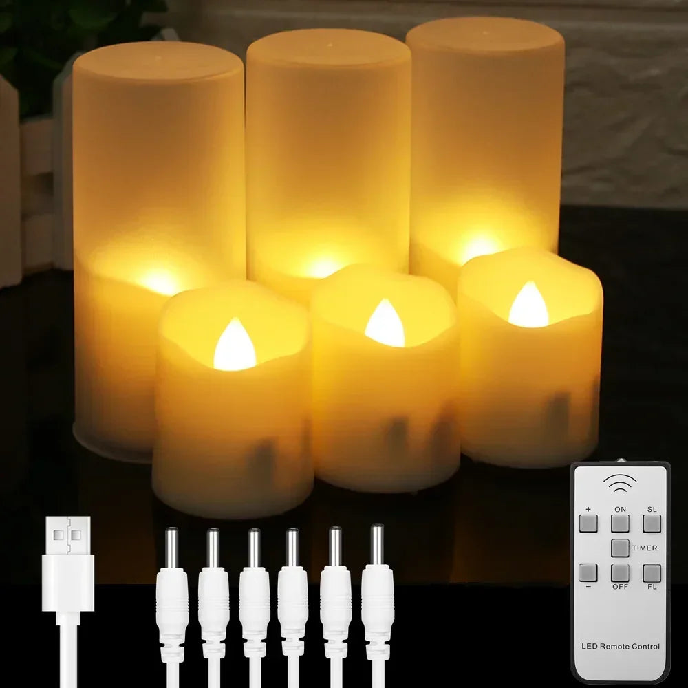 Rechargeable Flameless Votive Candles Remote Control