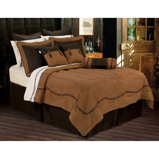 7 Piece Comforter Set, Rustic Cabin Theme