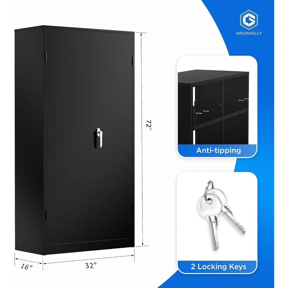 Black Locking Storage Cabinets