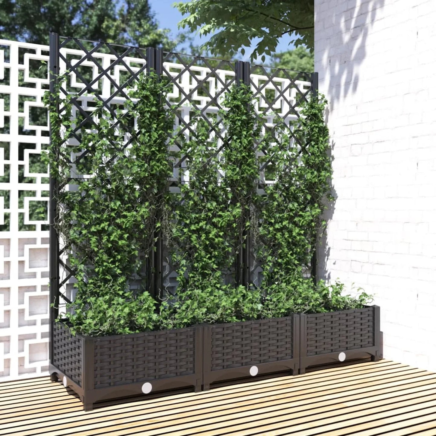 Large Outdoor Garden Planter with Trellis