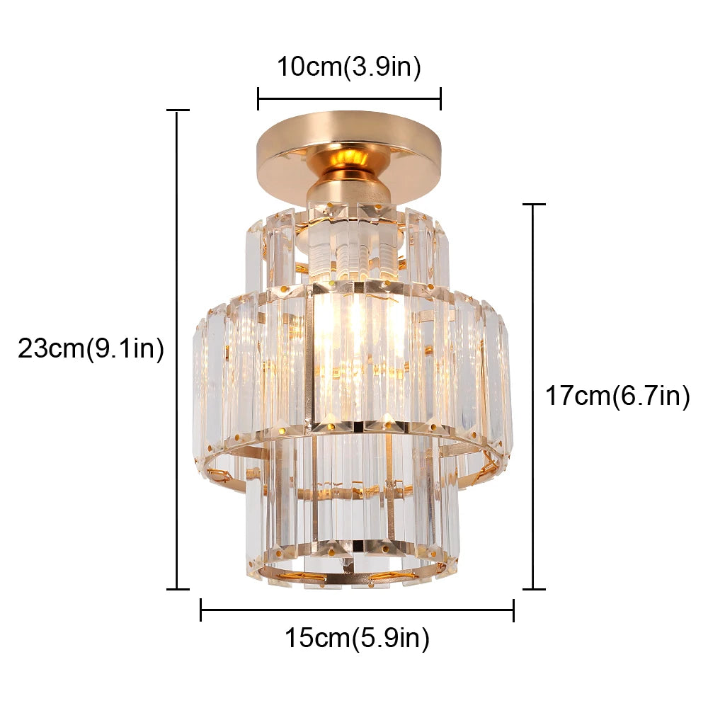 Crystal Pendant Light Led Ceiling Lamp