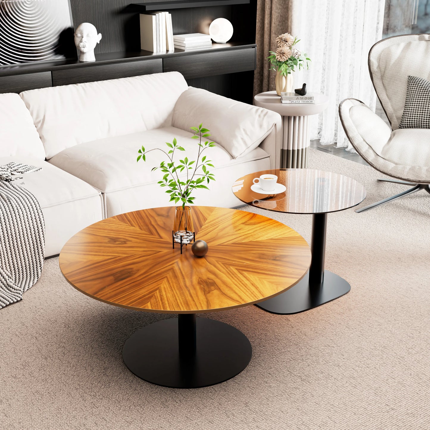 Set Of 2 Round Coffee Table