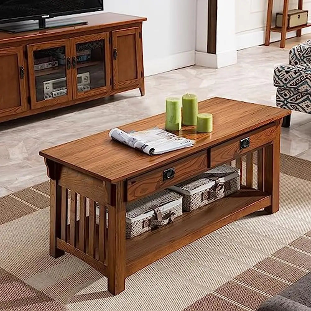 Solid Wood Mission Coffee Table