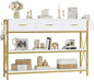 Console Table with 3 Drawers, and Storage Shelves