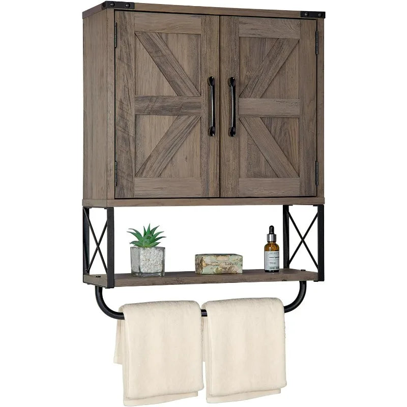 Wood Wall Mounted Storage Cabinet