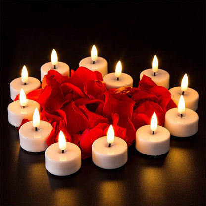 Tea Lights with Flickering LED Flame