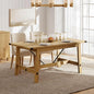 Farmhouse Dining Table with Wooden Legs