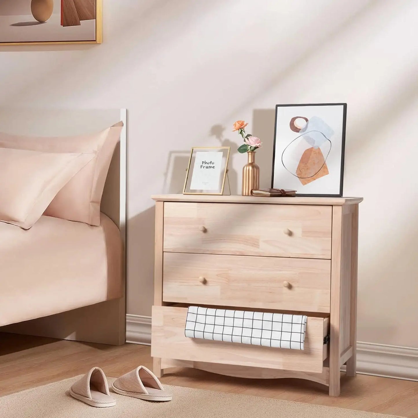 Natural Solid Wood Dresser Color DIY