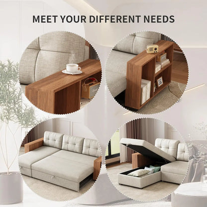 Convertible Pull Out Couch with Storage