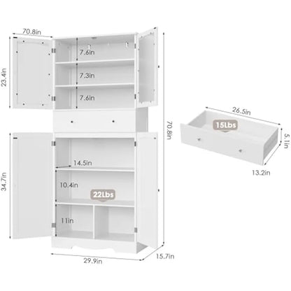 Tall Bathroom Storage Cabinet, Kitchen Pantry