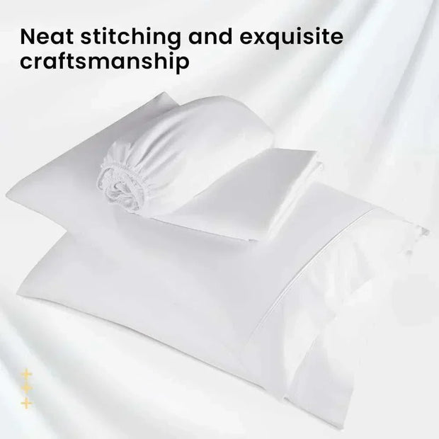 100% Egyptian cotton 1200 thread count sheets set with neat stitching and exquisite craftsmanship.