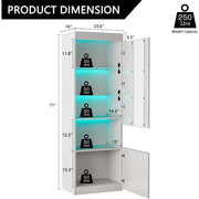 Modern High Gloss LED Bookshelf Display