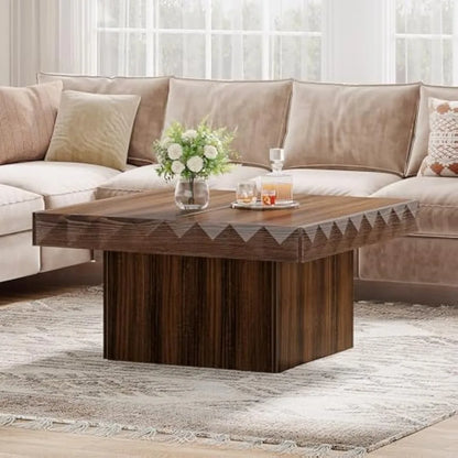 Living Room Walnut Wood Coffee Table