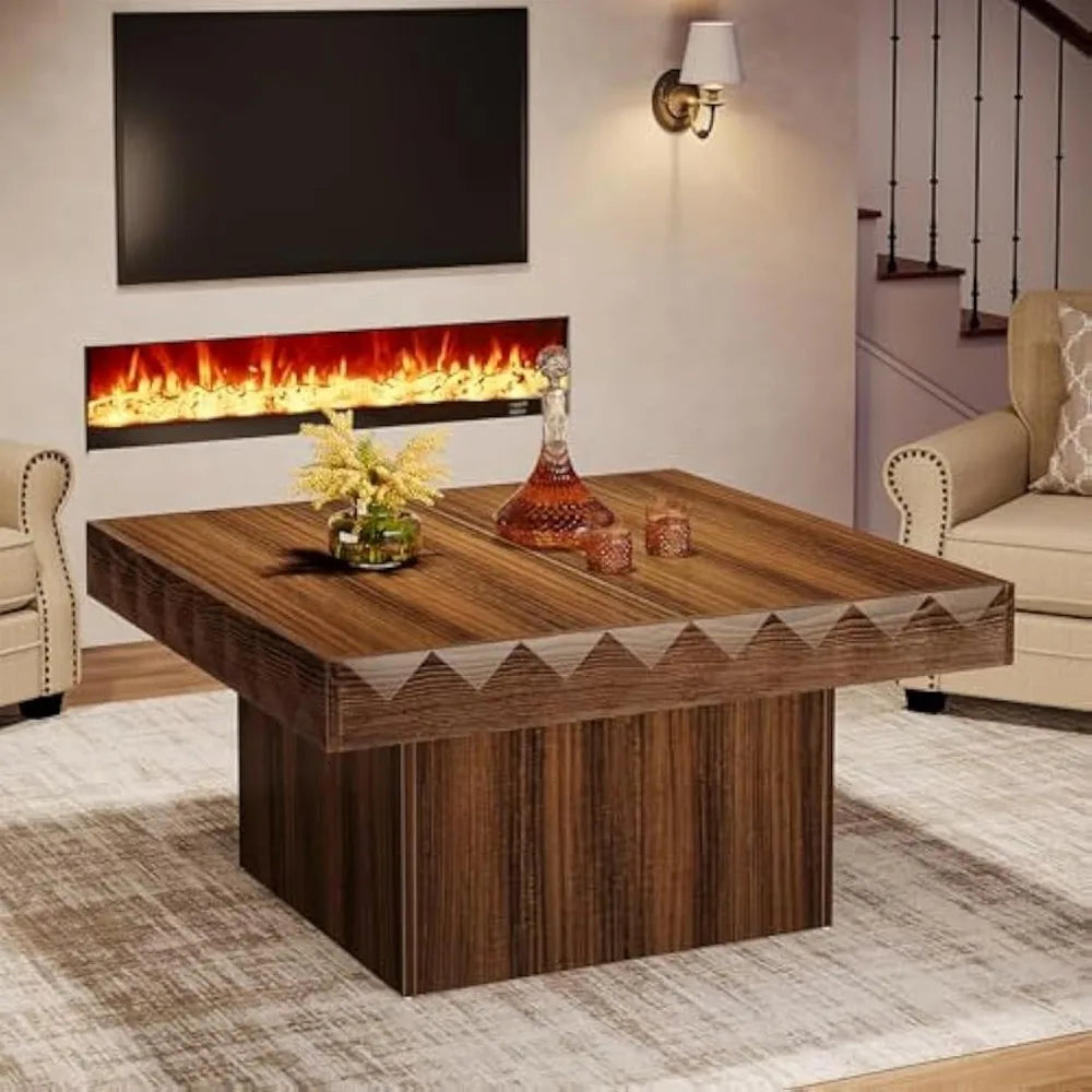 Living Room Walnut Wood Coffee Table