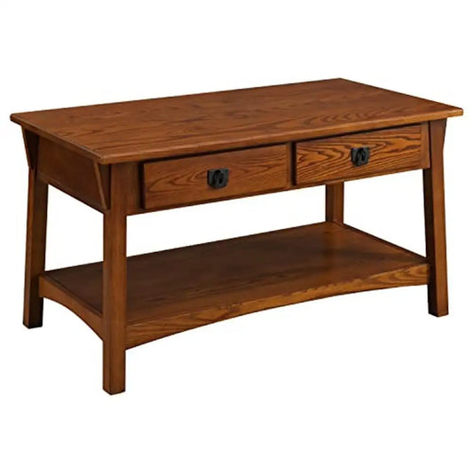 Mission Solid Wood Coffee Table with Drawers