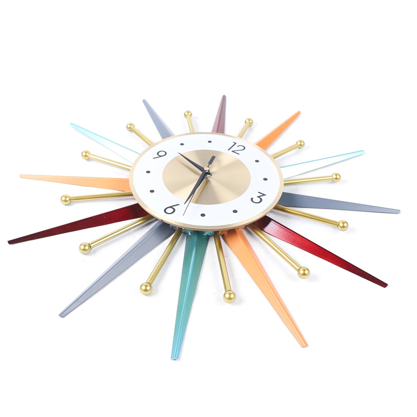 Colorful Modern Wall Clock Starburst