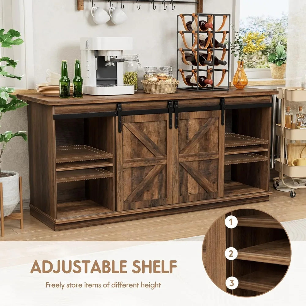 Farmhouse Sideboard Buffet Cabinet