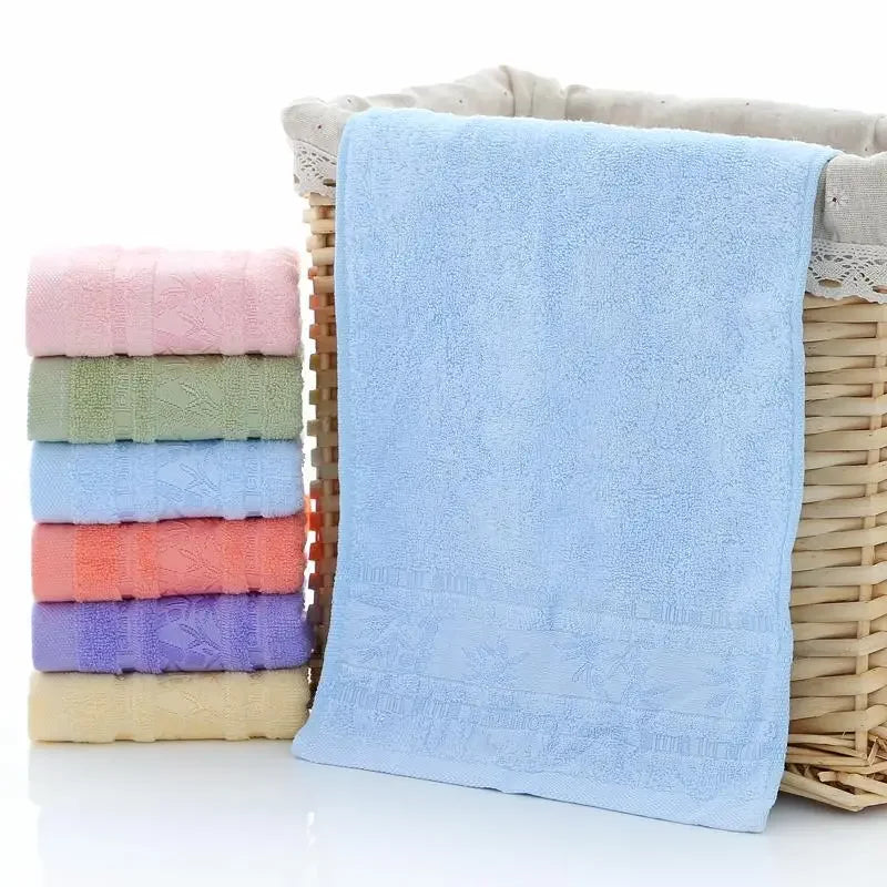 Bamboo Fiber Soft Face Towels for Bathroom