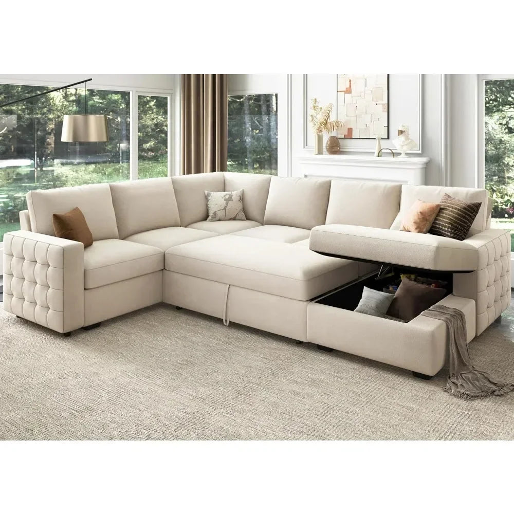 Sectional Sofa with Storage Chaise